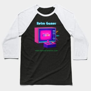 Retro Gamer Logo 6 by Batocera Nation Baseball T-Shirt